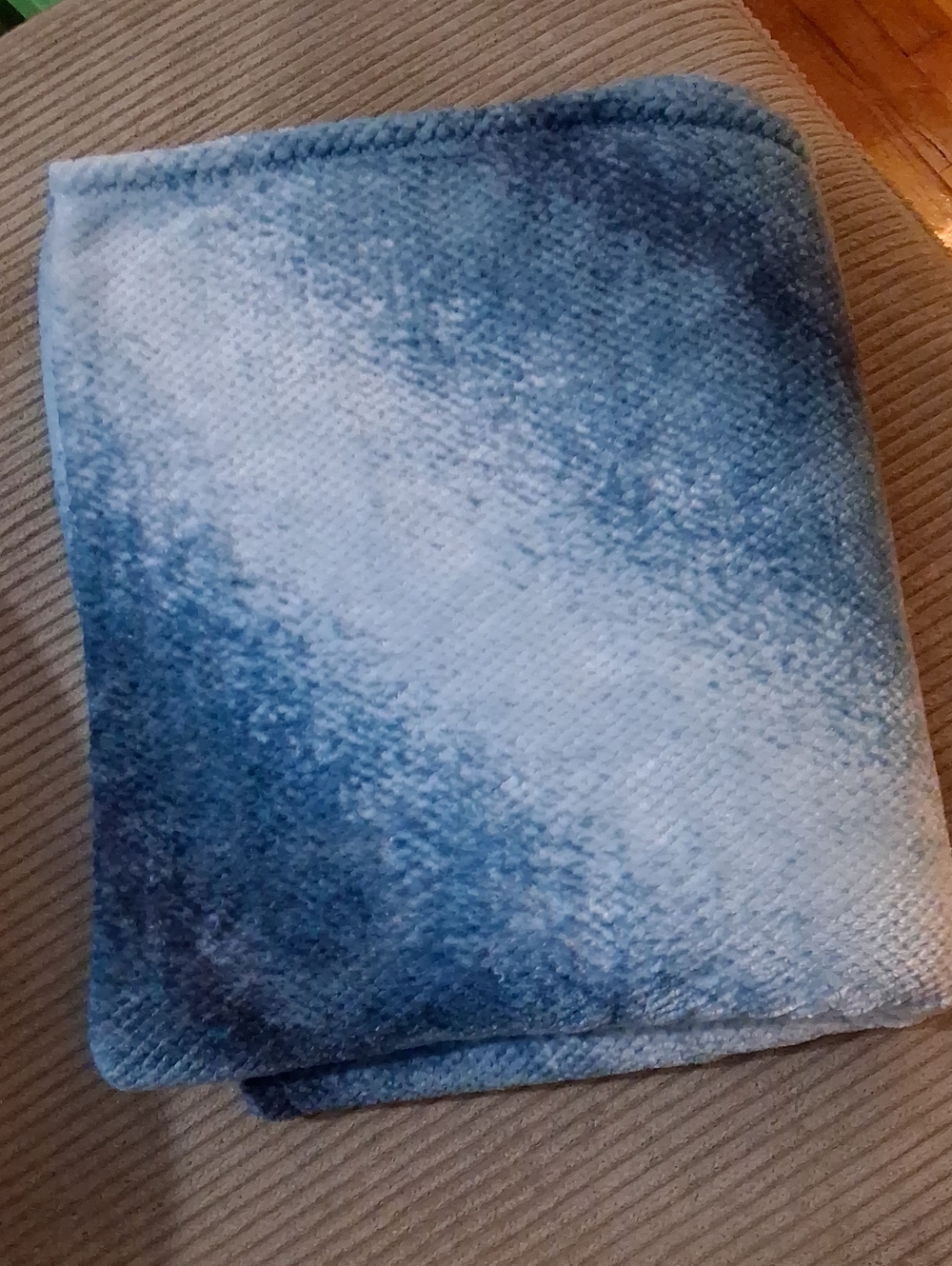 Mon Chateau Blue Gradient Plush Throw, 58" x 70"